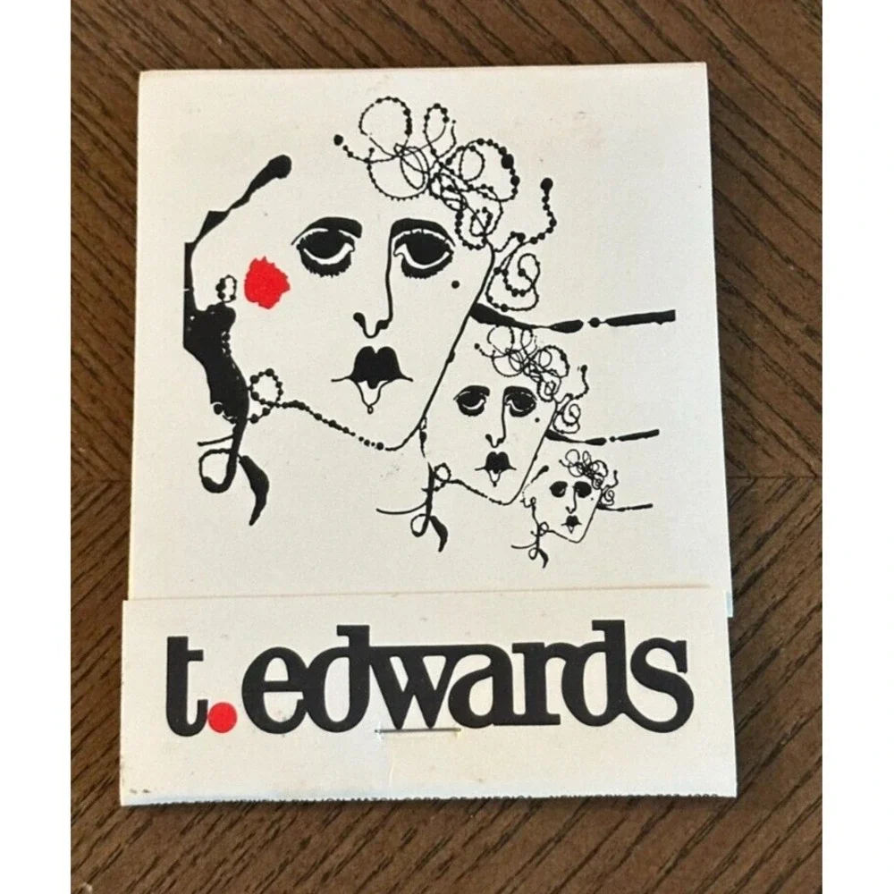 Vintage t. edwards 21 Unstruck Matches Oversized‎ Matchbook